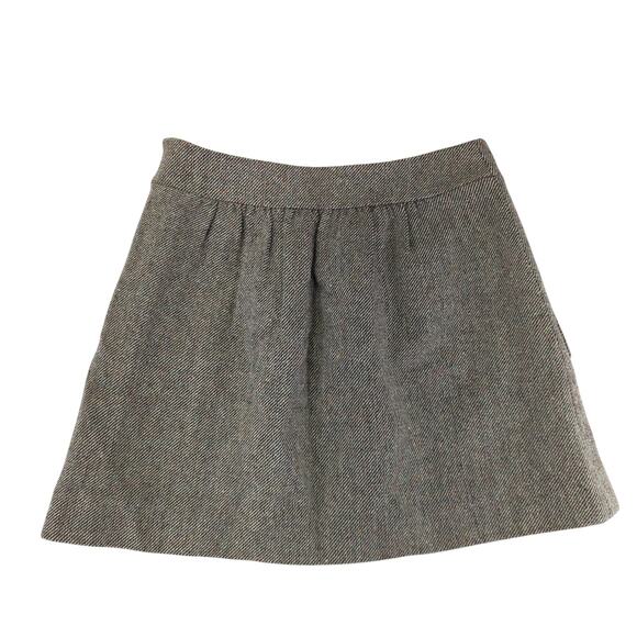 J.Crew Factory Tweed Wool Blend Mini Skirt Pleated Academia Schoolgirl Women's 6 - Picture 2 of 4